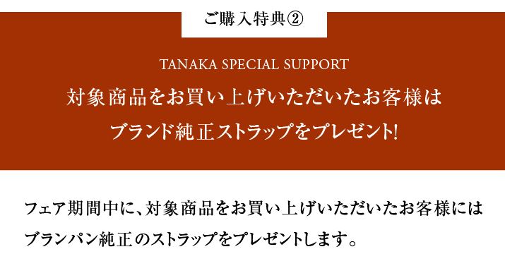 ブランド純正ストラッププレゼント