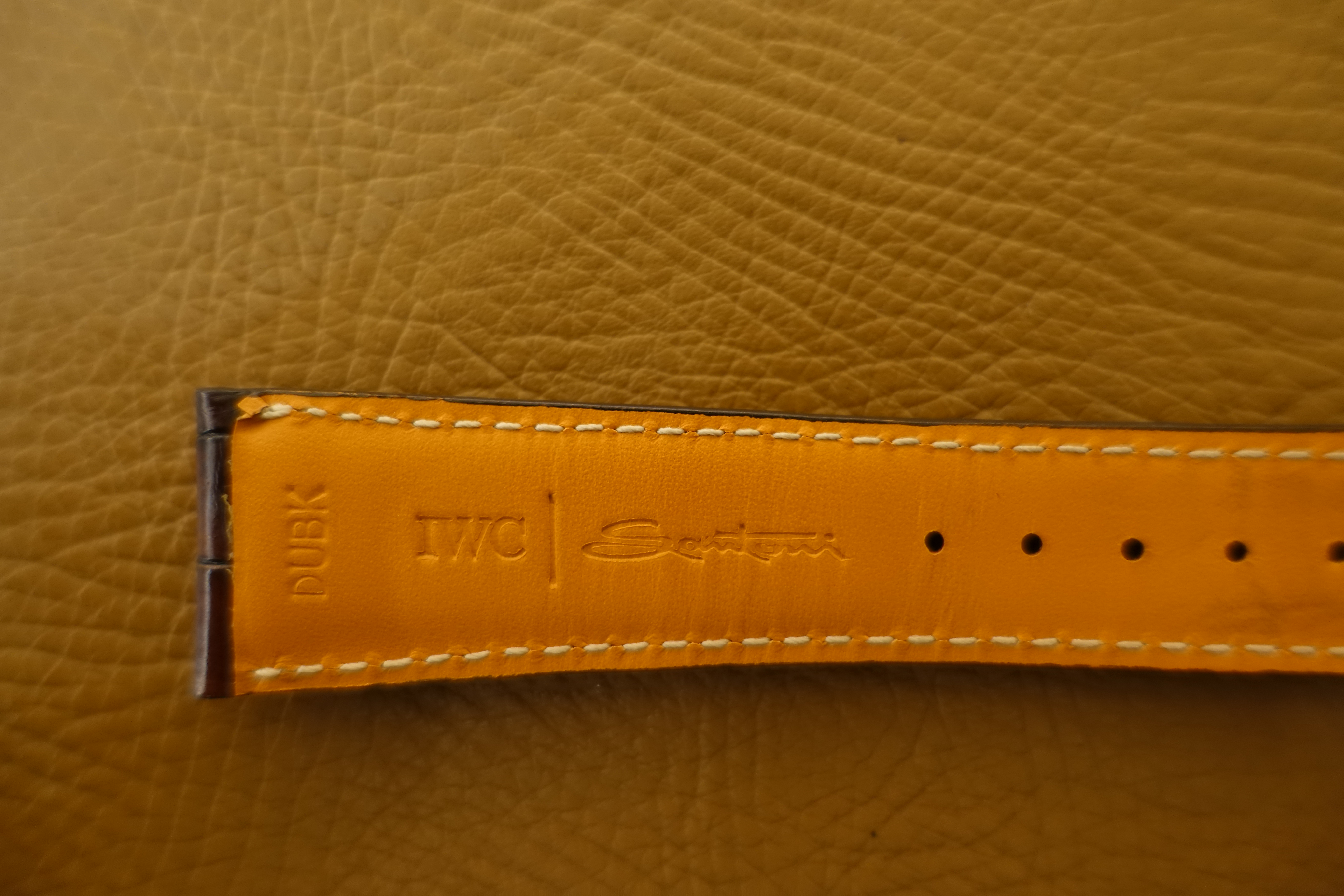 IWC - IWC 純正サントーニレザーベルト ブラウン クロコ 22㍉幅