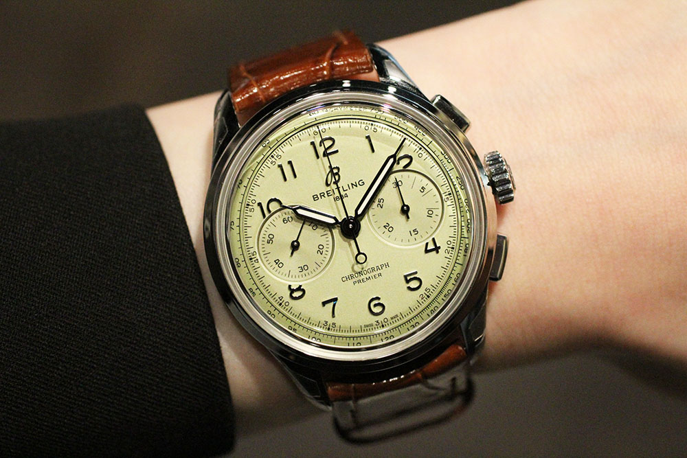 ブライトリング_breitling_プレミエ_premier_B09_クロノグラフ_chrnograph_ピスタチオグリーン_
