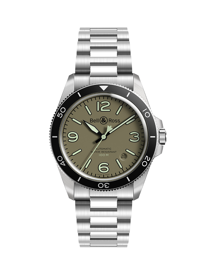 BR V2-92 MILITARY GREEN BRV292-MKA-ST/SF｜Bell & Ross ...