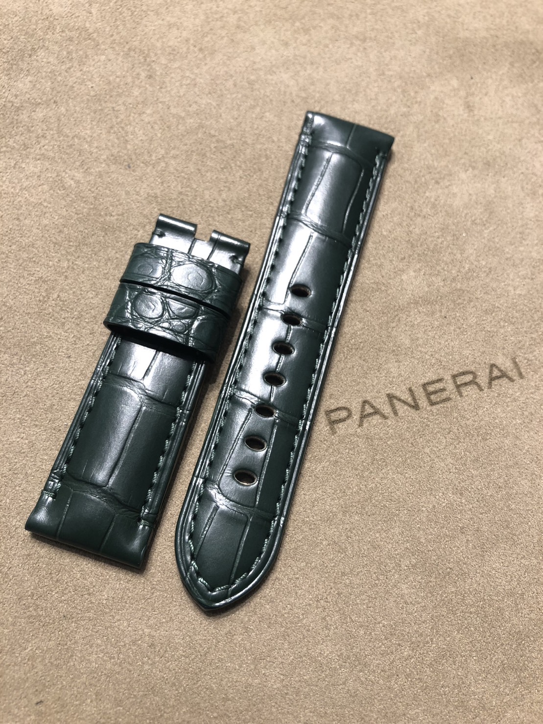 PANERAI パネライ 24mm 尾錠用 アリゲーター ベルト ストラップ