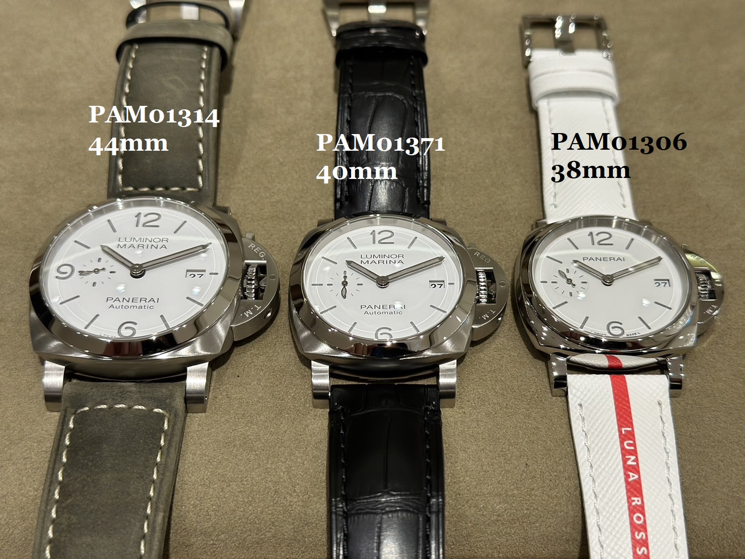 PANERAI_パネライ_PAM01306_ルミノール_ピッコロ_ドゥエ_ルナロッサ_38ｍｍ_PAM01371 ルミノール_マリーナ_クアランタ_40mm_PAM01314 ルミノール マリーナ - 44mm