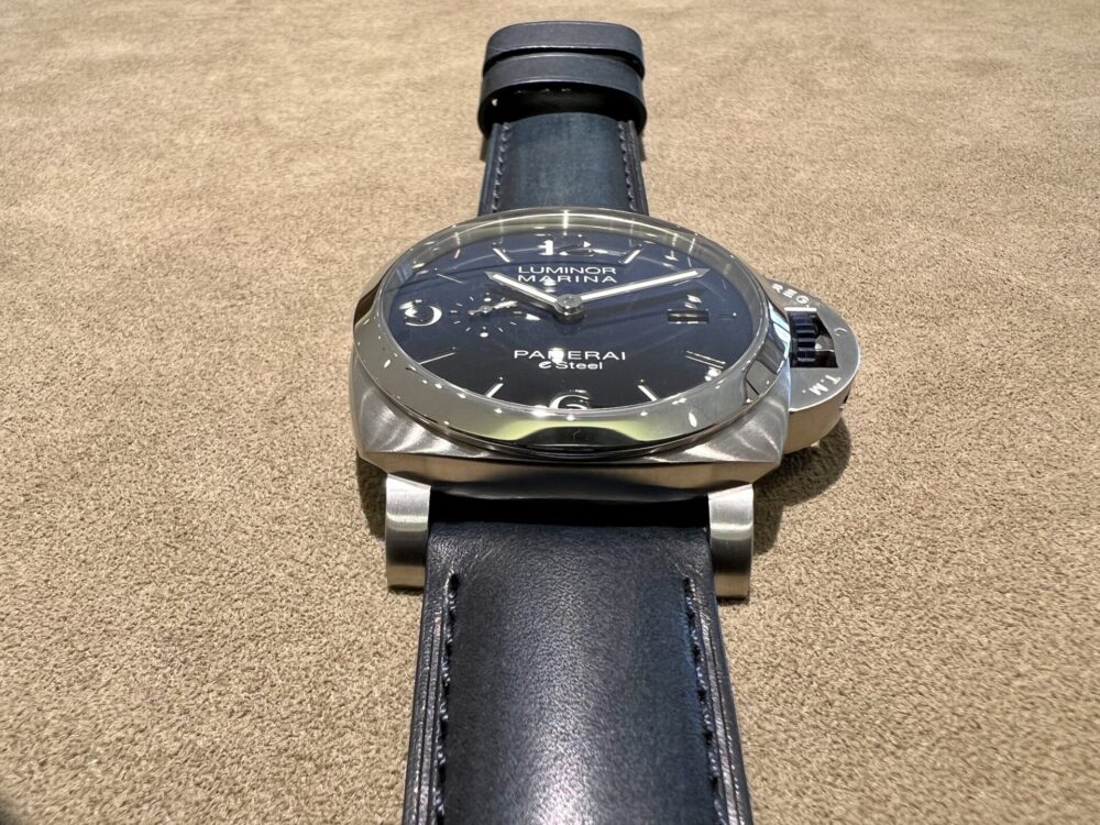 PAM01157 ルミノール マリーナ ESteel™ ブル プロフォンド_PANERAI_パネライ PANERAI_パネライ_strap_カーフダークブルー_パティーナ