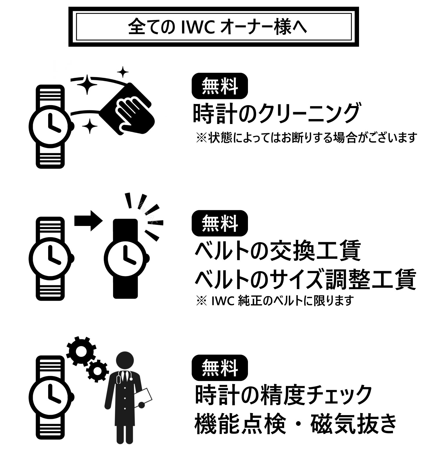 IWC名古屋ブティックの無料コンディションチェック