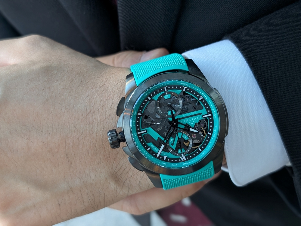 ノルケイン_インディペンデンス スケルトン クロノ 42mm ジェイド_NNT3200BLC/JD326/322CHJDR.20T